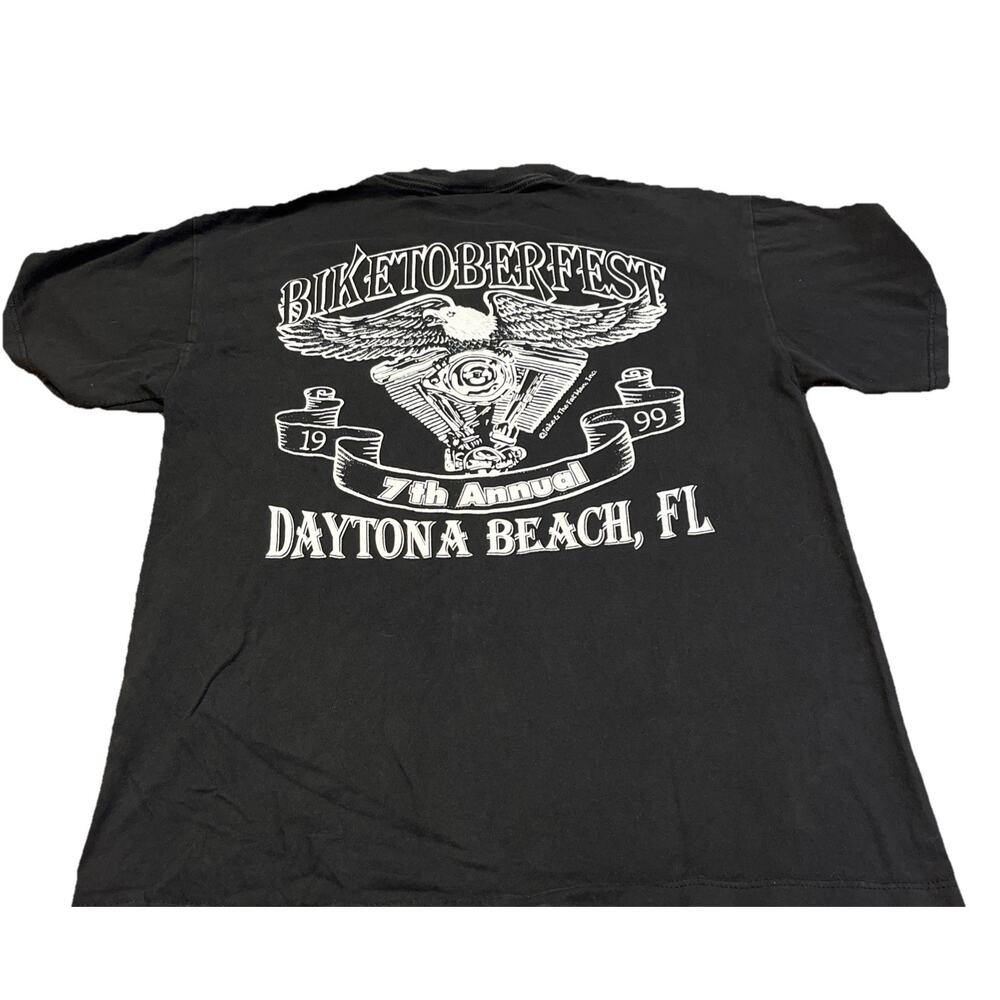 1999 Biketoberfest Daytona Beach T-Shirt Large Black - Picture 2 of 8